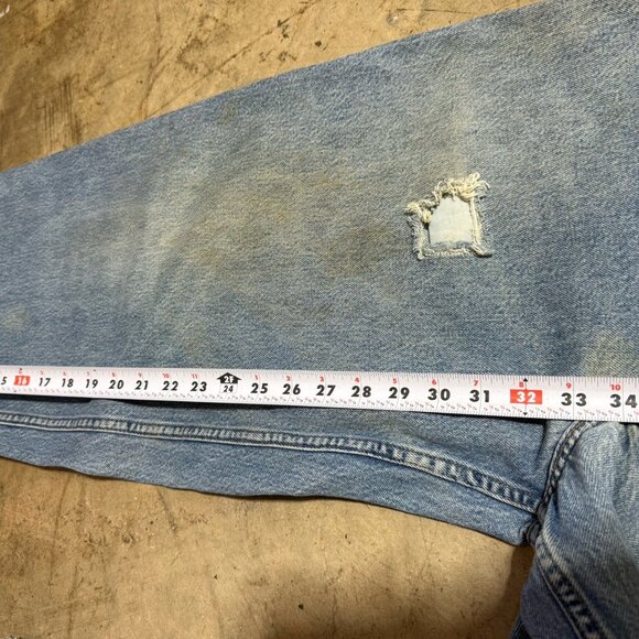 VINTAGE Levis Jeans Mens 36x34 Blue SilverTab Baggy Wide Leg Skater USA 90s Y2K - Picture 9 of 10